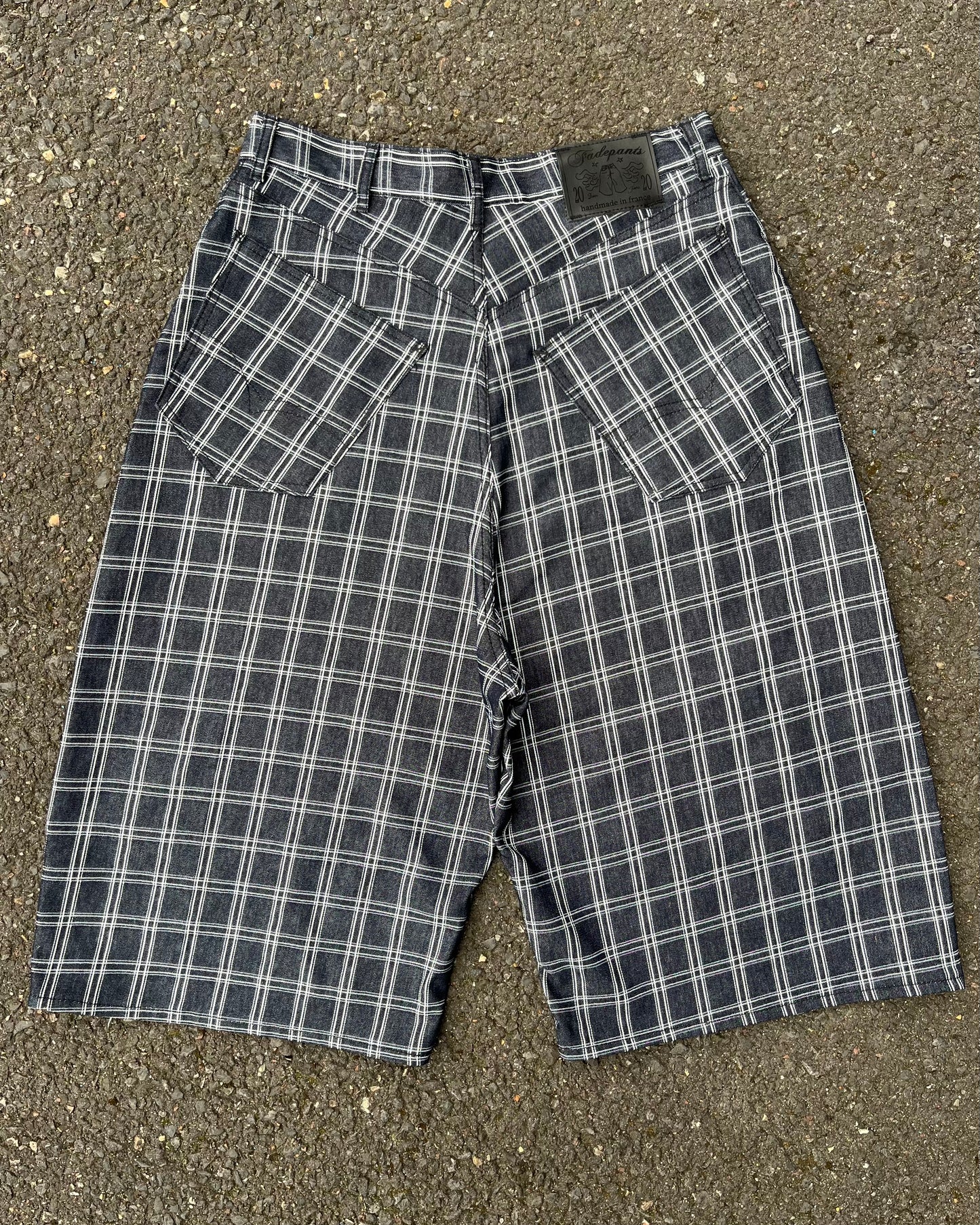 Black and White Check Shorts