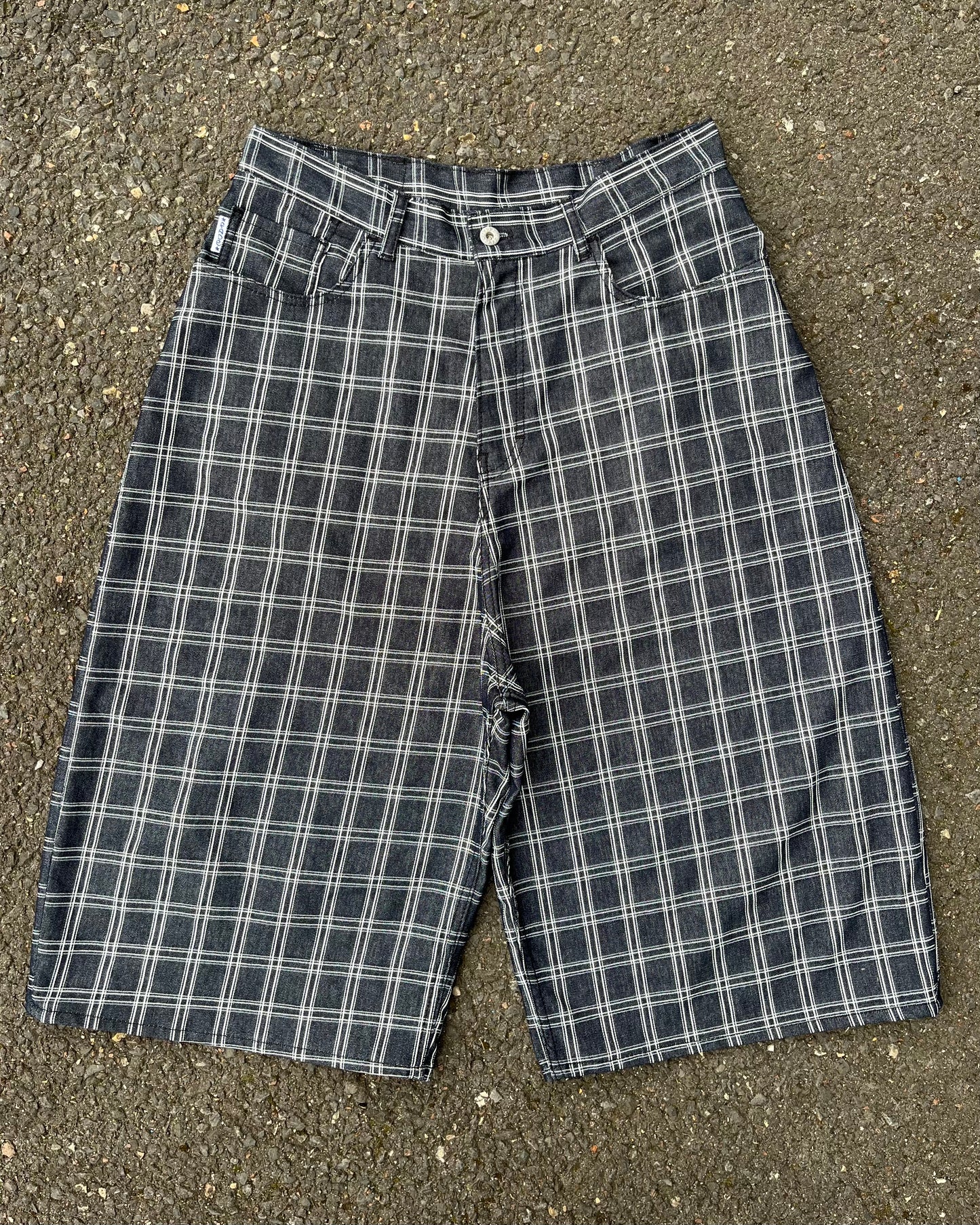 Black and White Check Shorts