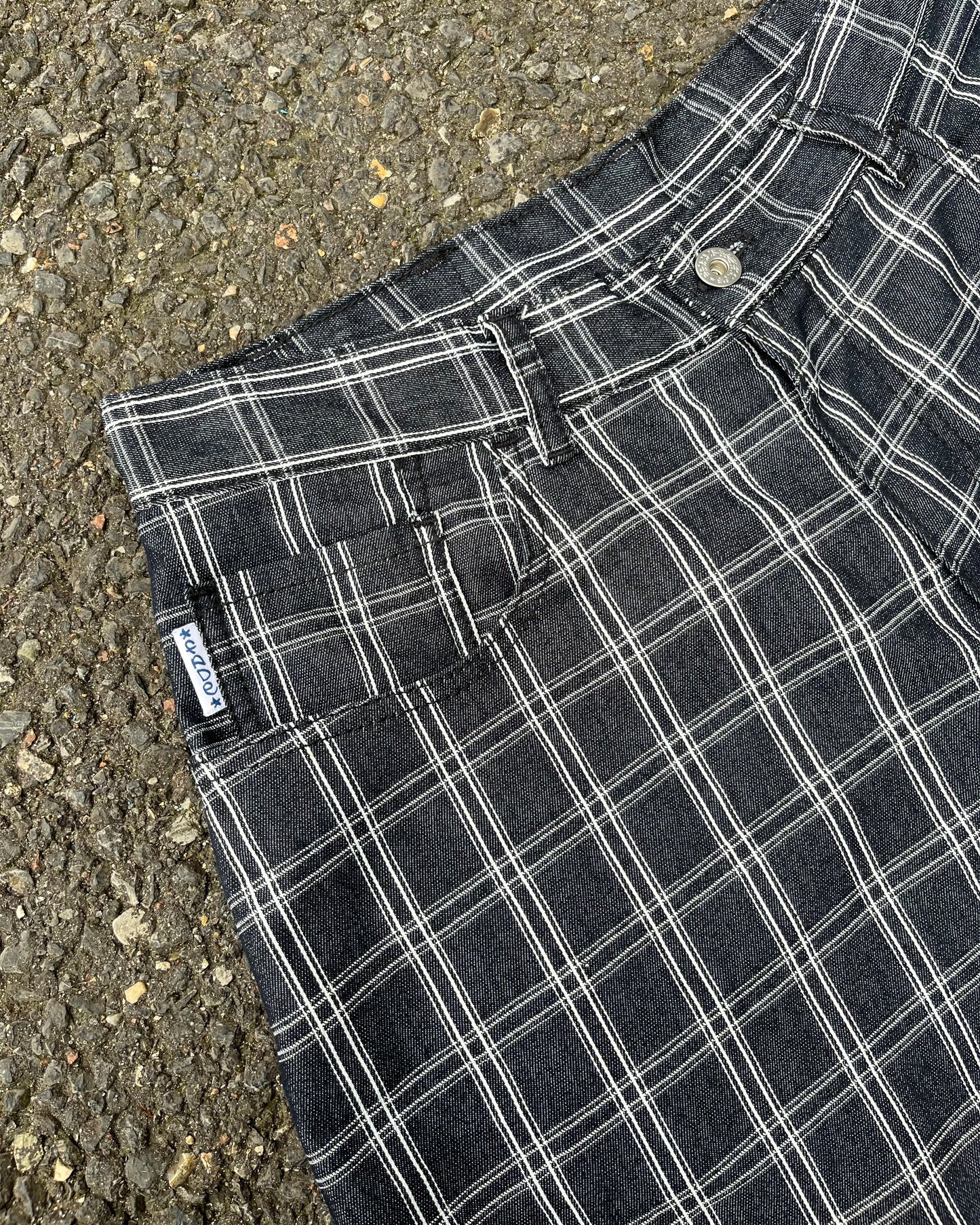 Black and White Check Shorts