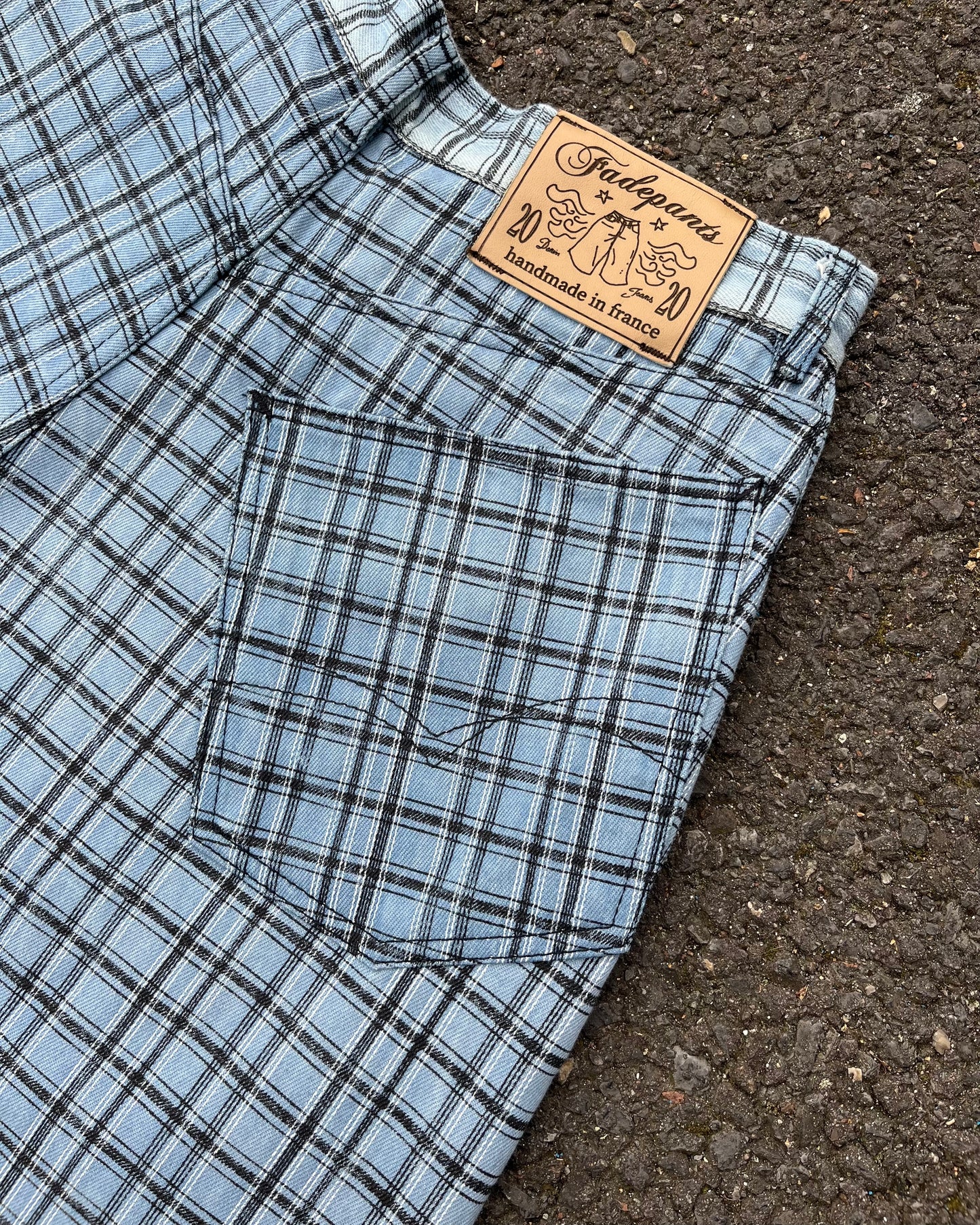Light Blue Check Shorts
