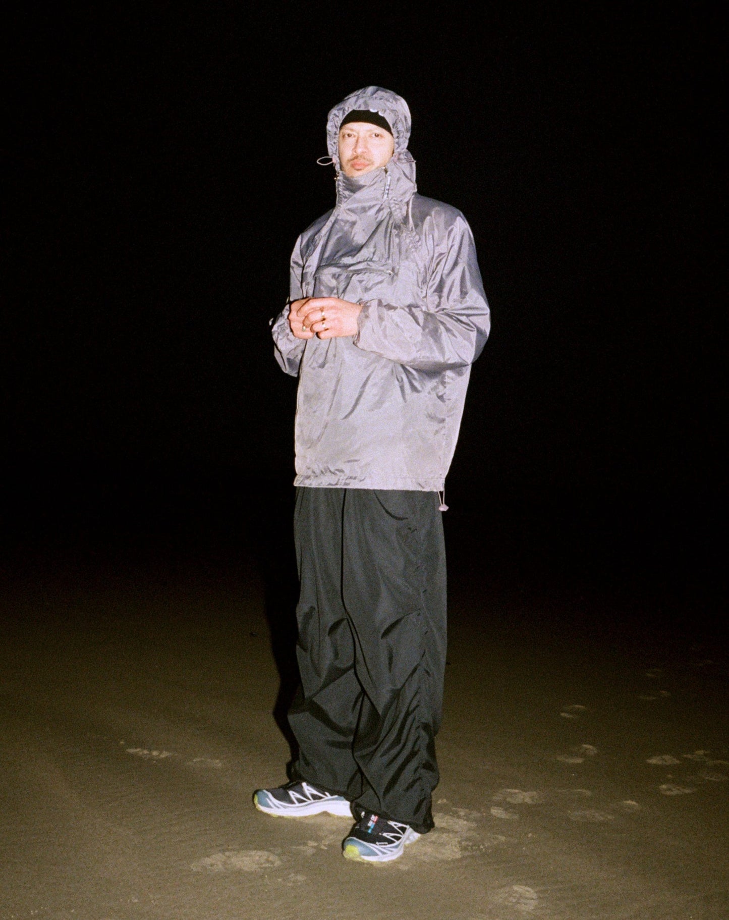 fadepants baggys for days handmade in france with love navy water waterproof parachute baggy pants