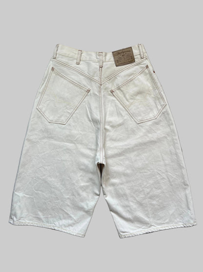 Baggy Shorts - Ecru Italian Denim