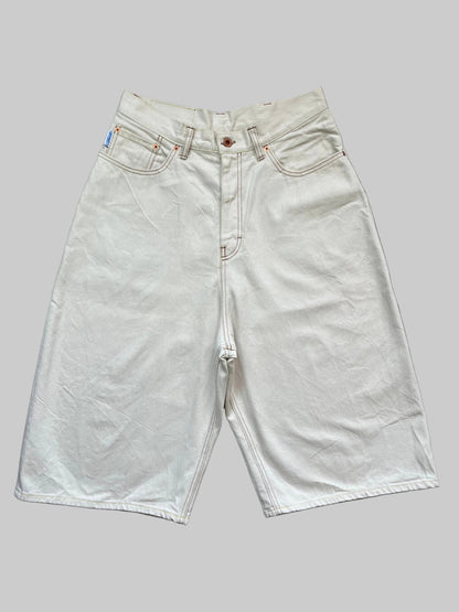 Baggy Shorts - Ecru Italian Denim