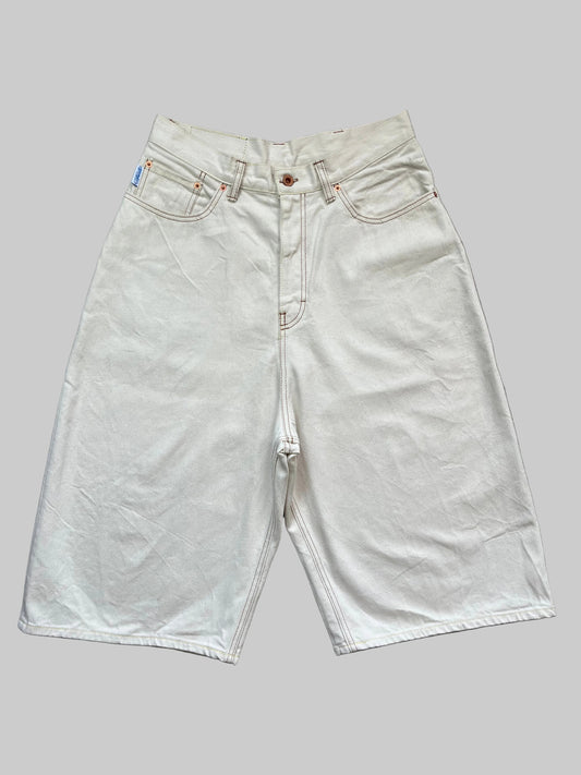 Baggy Shorts - Ecru Italian Denim
