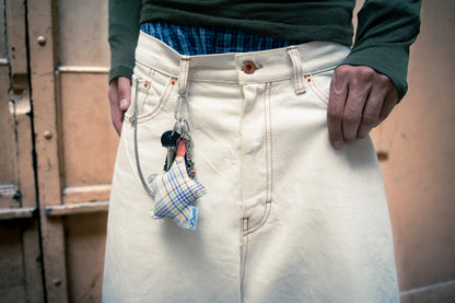 Baggy Shorts - Ecru Italian Denim