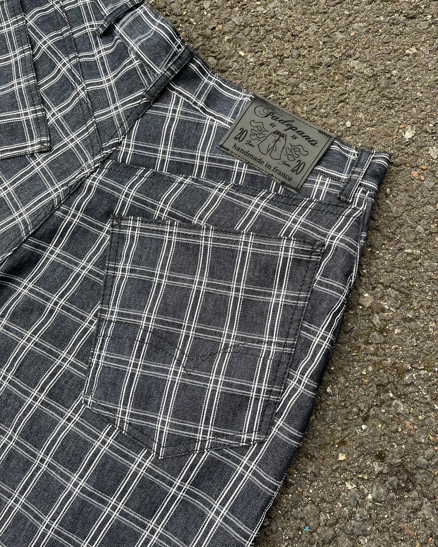 Black and White Check Shorts