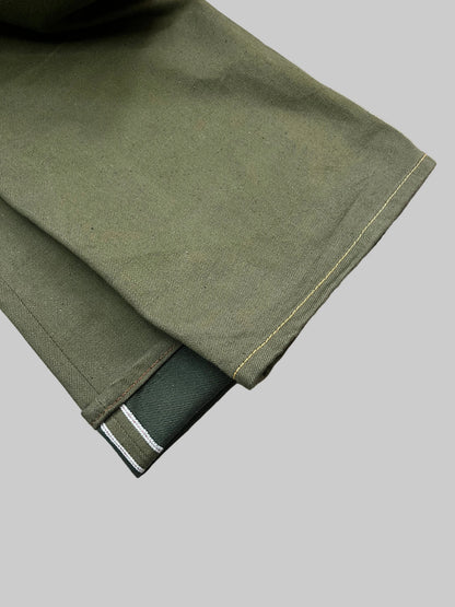 Straight Leg Jeans - Olive Japanese Selvedge Denim