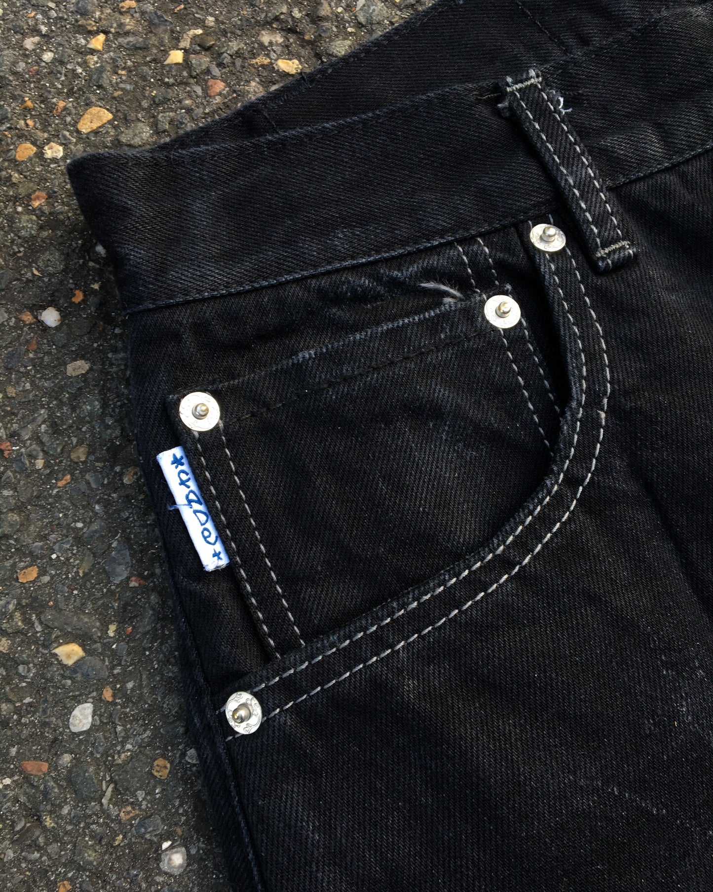 Silver Black Jeans