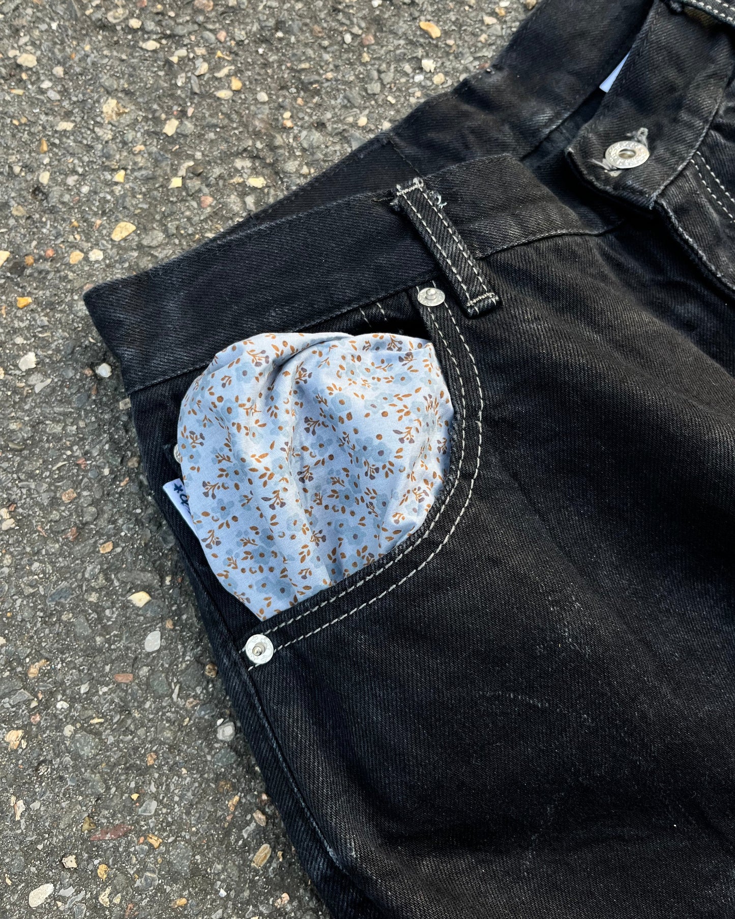 Silver Black Jeans
