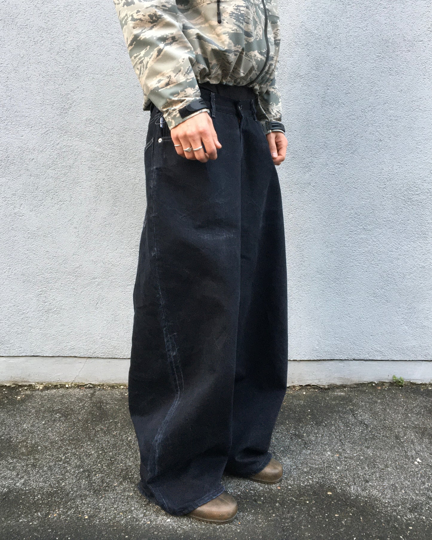 Silver Black Jeans