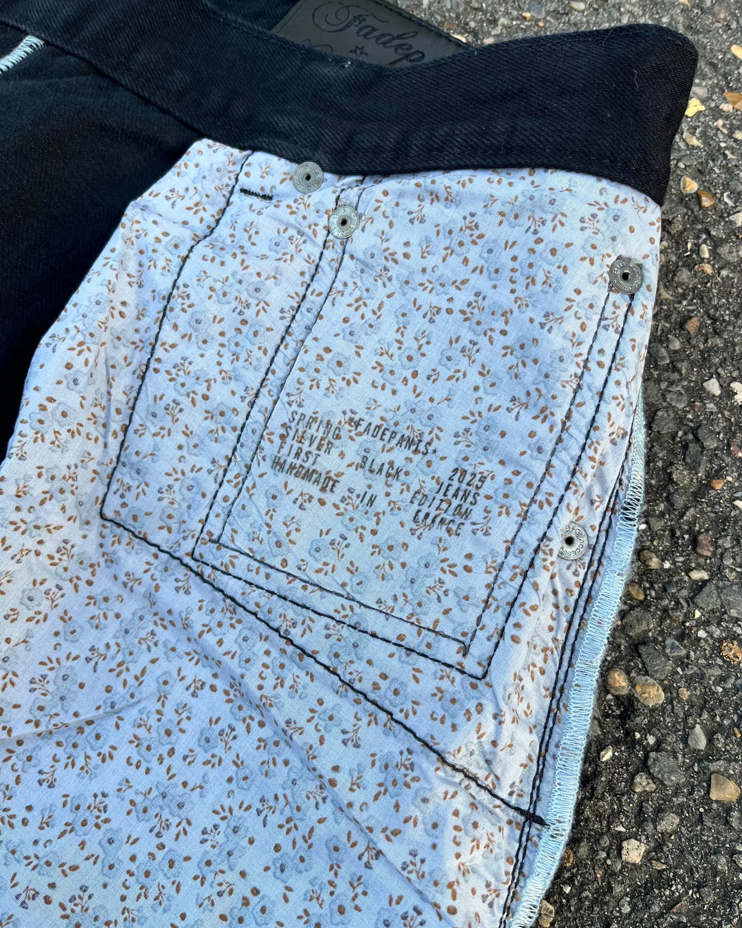 Silver Black Jeans