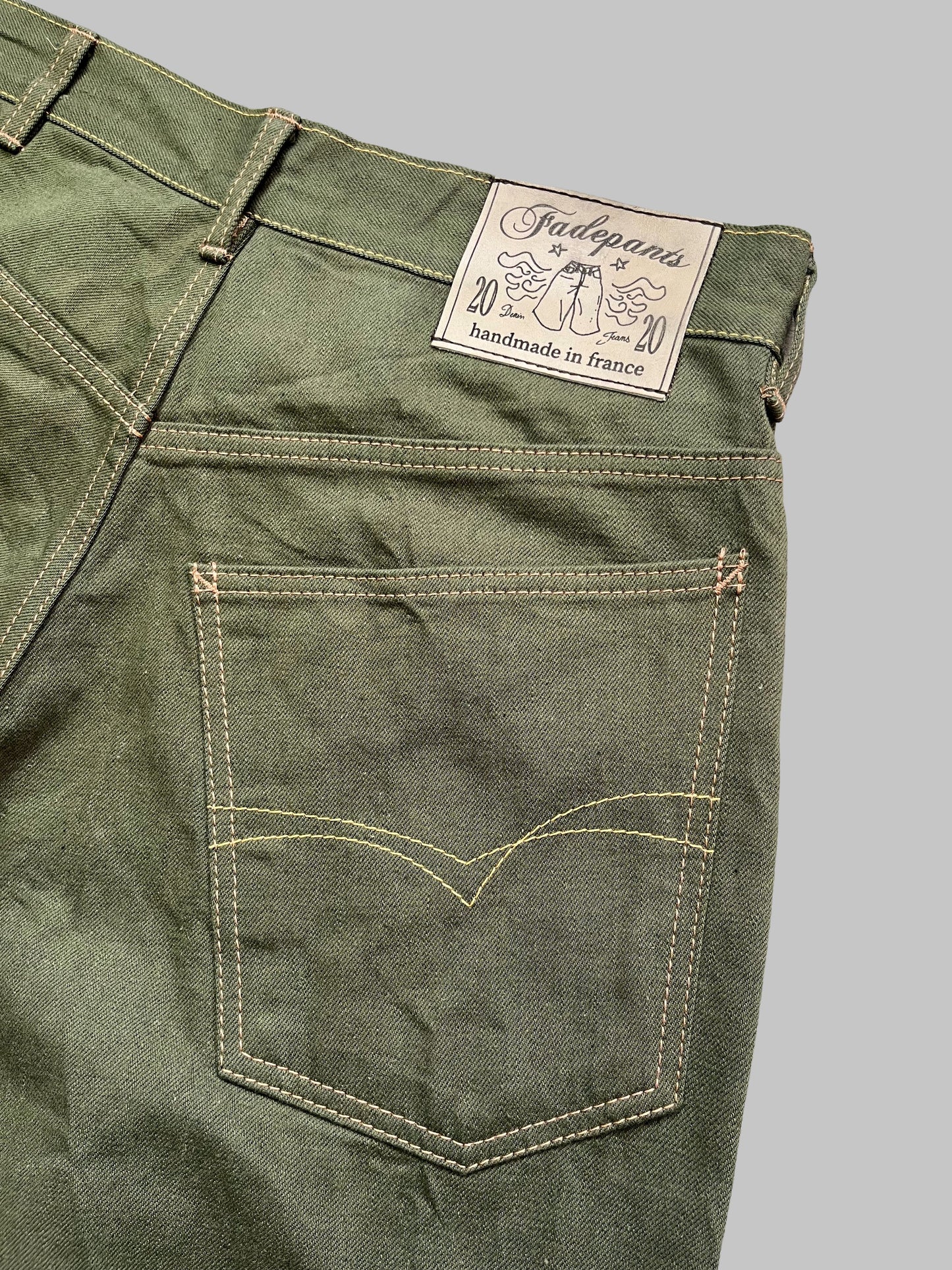 Straight Leg Jeans - Olive Japanese Selvedge Denim