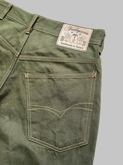 Straight Leg Jeans - Olive Japanese Selvedge Denim