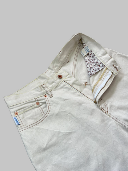 Baggy Shorts - Ecru Italian Denim
