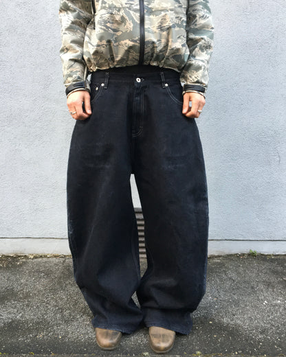 Fadepants Silver Black Baggy Denim Jeans Handmade in Paris France fit video